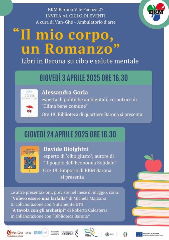 La locandina dell'iniziaitiva Il mio corpo è un romanzo