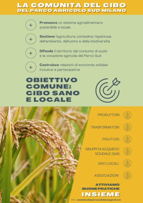 Locandina Comunità del Cibo