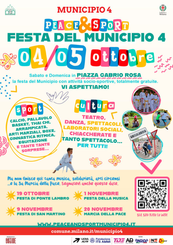 Il volantino della Festa del Municipio 4.