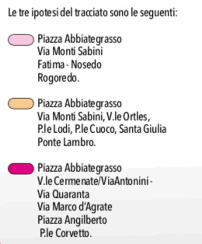 le ipotesi di tracciato della M6