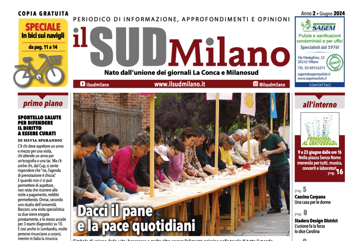 Prima pagina giornale giugno 2024