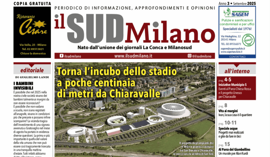 Ritaglio prima pagina sett 25