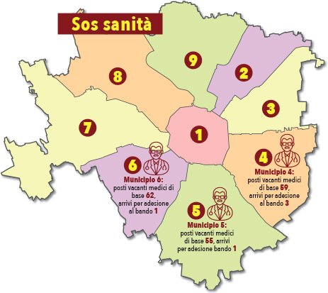 mappa insufficienza medici di medicina generale