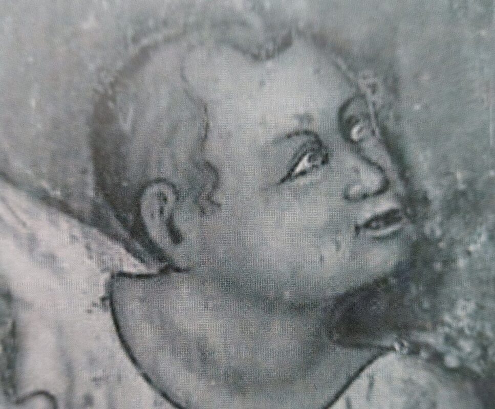 Volti di affreschi in Santa Maria in Chiesa alla Fonte.